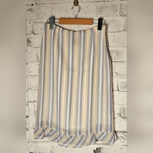 Mac And Jac Striped Blue and Cream Women's Skirt
